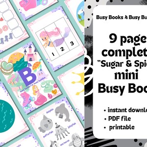 Toddler Busy Book, Toddler Workbook Pages, Learning Binder, Activity Worksheets, Educational Game, Quiet Book, Preschool Curriculum