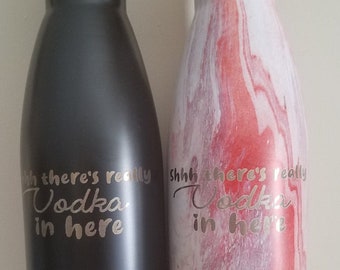 Stainless steel water bottle engraved