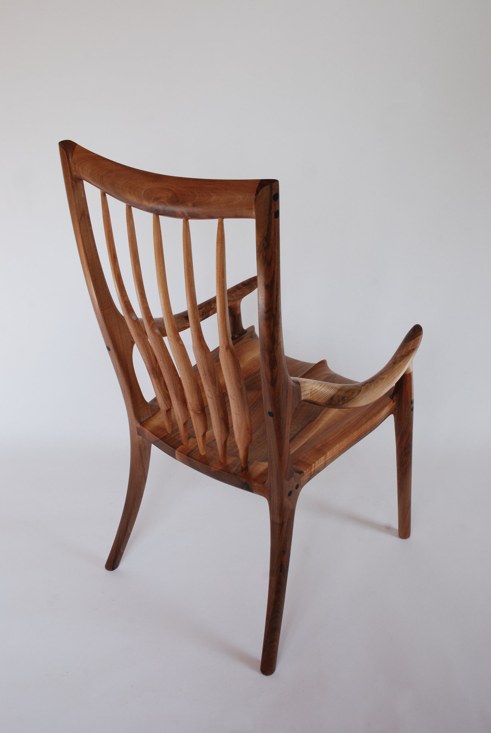 High Back Dining Chair inspired by Sam Maloof / walnut wood Etsy