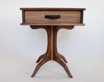 sculpted nightstand / side table stile Sam Maloof