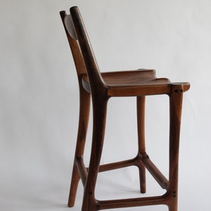 Bar stool \  solid walnut wood