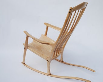 Rocking Chair inspired by Sam Maloof / Wooden Furniture / Handcrafted