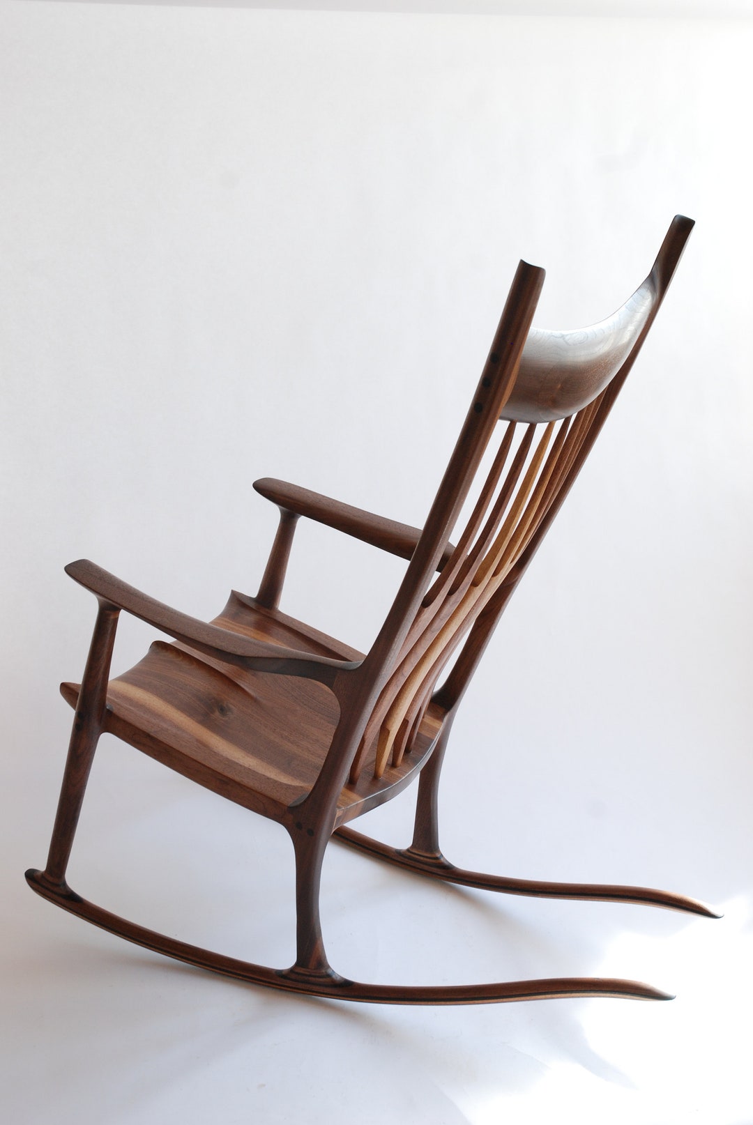 Solid Walnut Wood Rocking Chair: Handcrafted Comfort Ireland