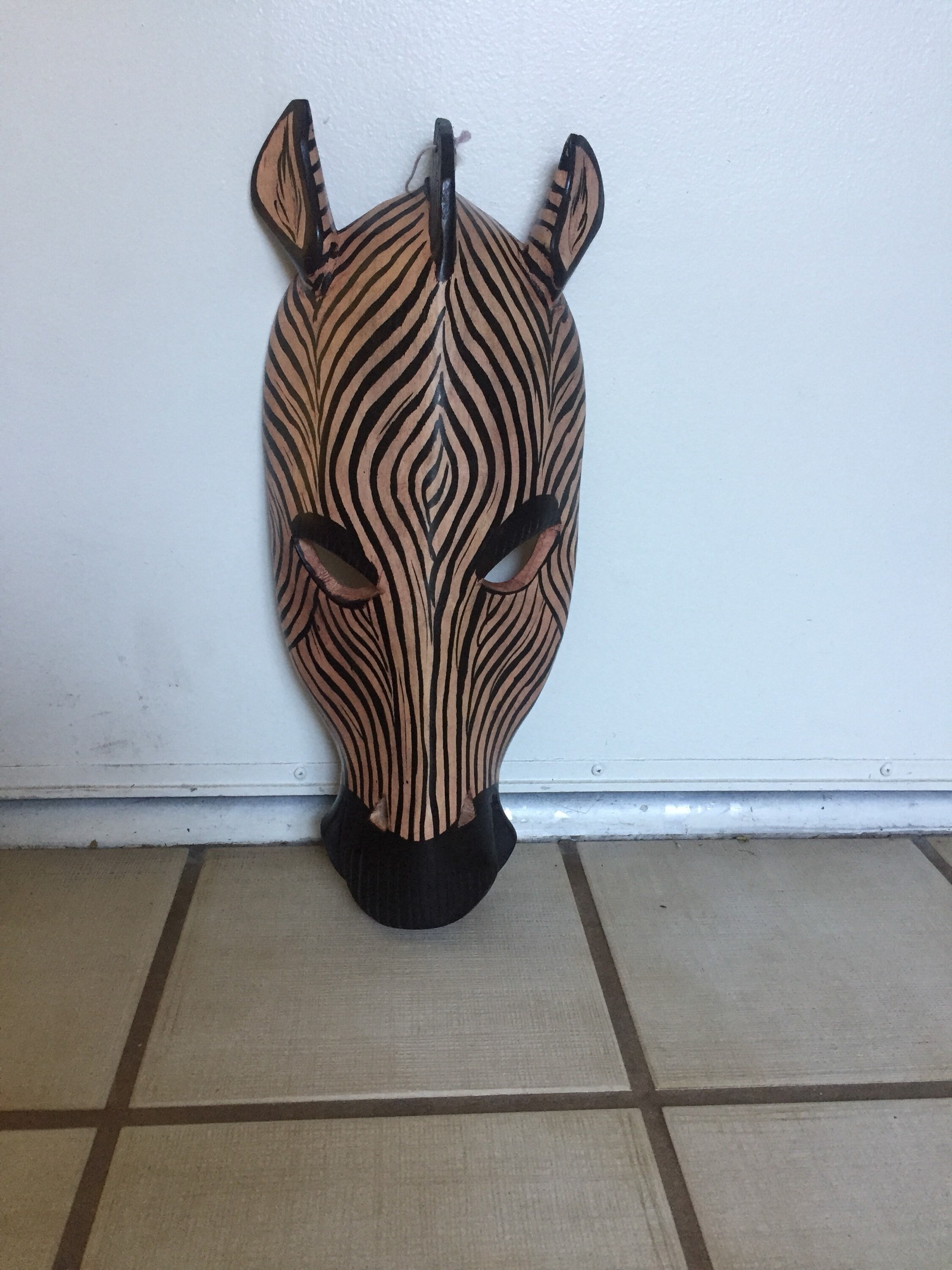 Zebra Wall Mask Plaque Etsy