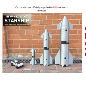 SpaceX Starship SN8 SN9 SN10 SN11 SN15 Highly Detailed Model | 3D Printed | 25cm - 1:200 scale l 50cm - 1\100 scale  | 66cm - 1\76 scale