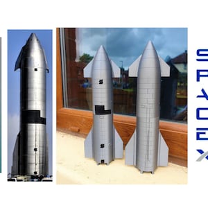 SpaceX Starship SN9 to SN15 Highly Detailed Model | 3D Printed Model | 25cm - 1:200 scale l 50cm - 1\100 scale  | 66cm - 1\76 scale