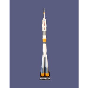 Soyuz FG Display Rocket Model | 1:144 Scale | 13.5&quot; (343mm) Spacecraft Replica | Perfect Gift for Space Enthusiasts