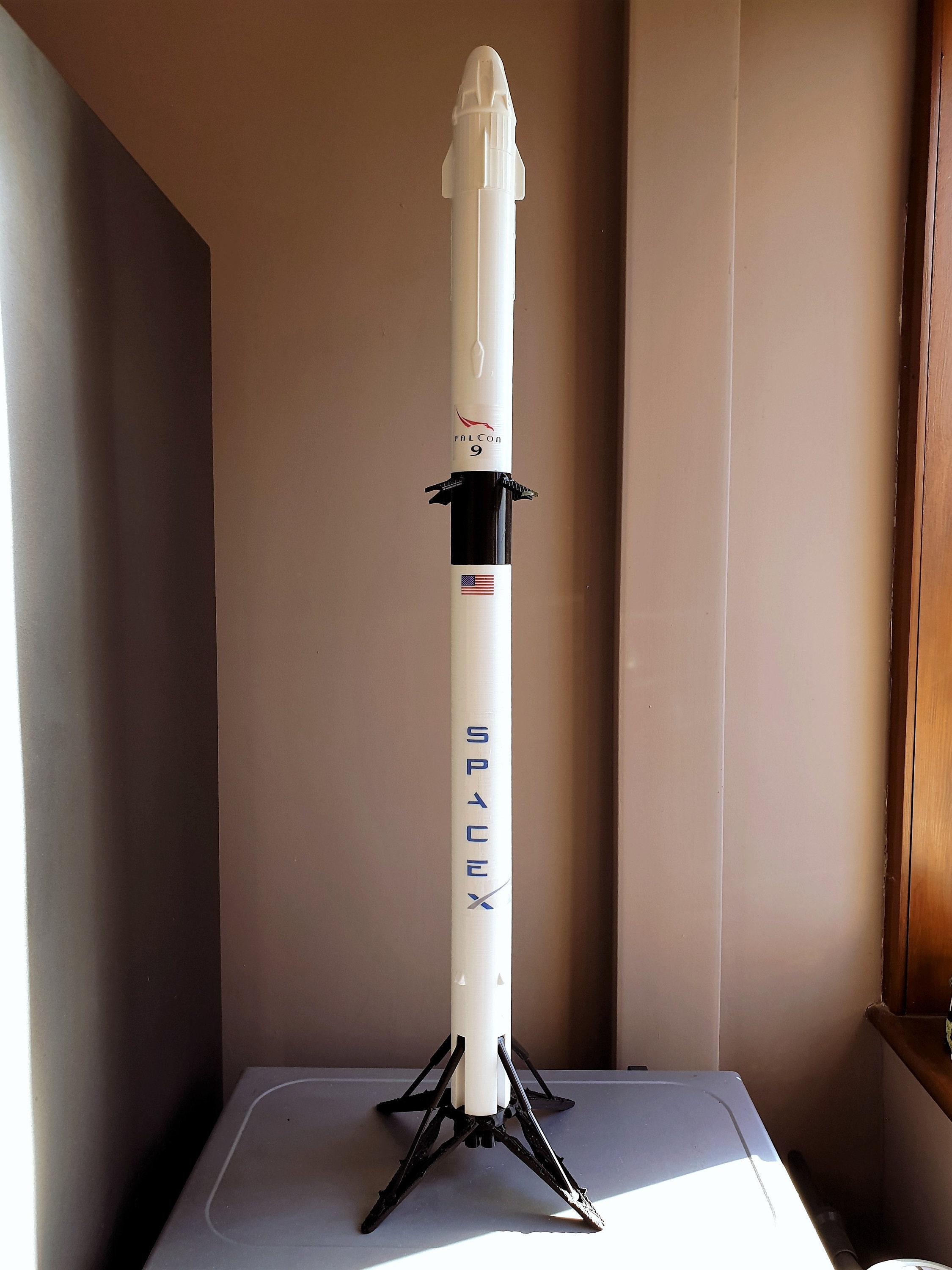 SpaceX Falcon 9 with Dragon Capsule 176 scale 84cm/33inch Etsy