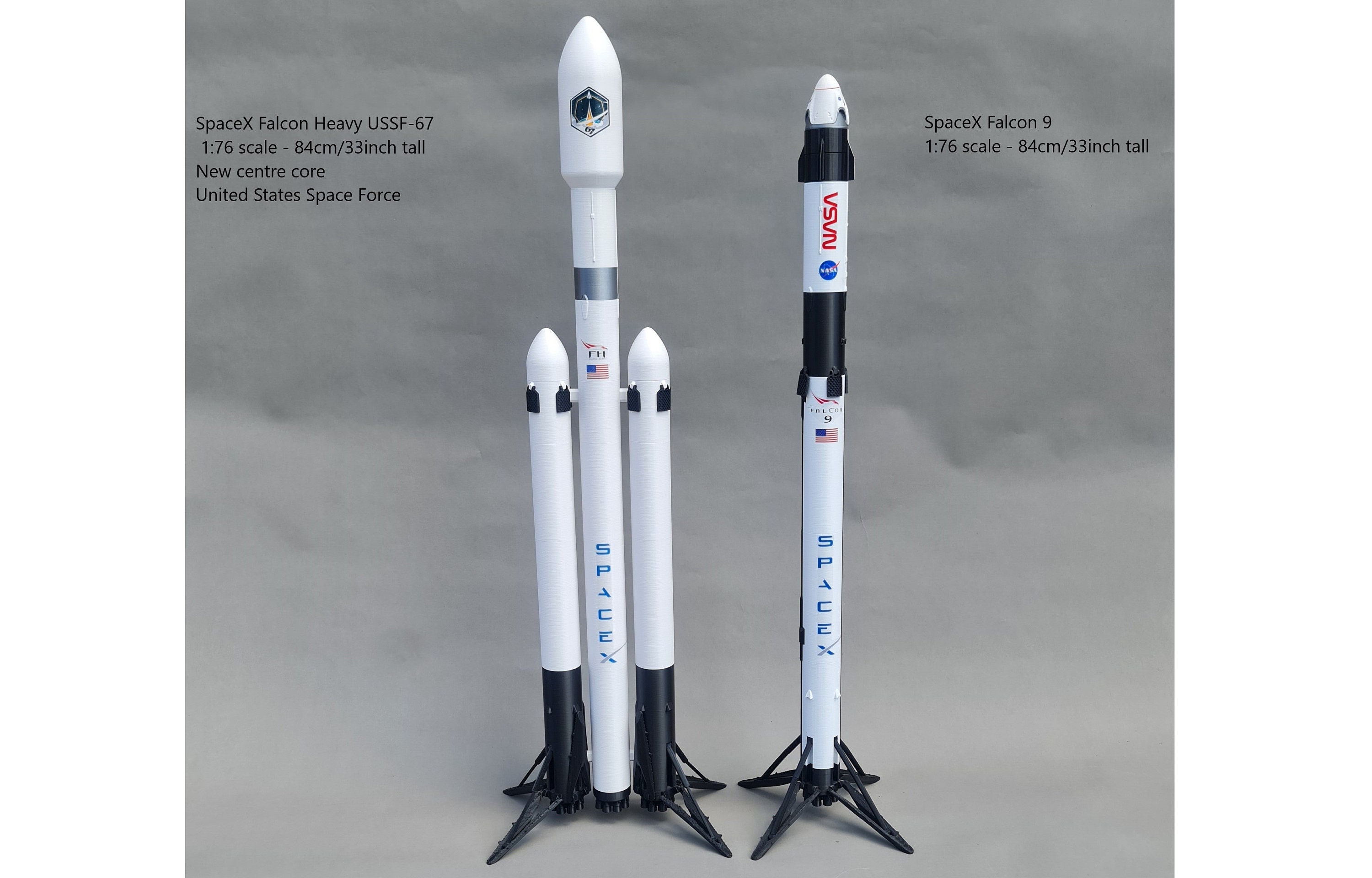SpaceX falcon 9 rocket ロケット 1:100 Falcon 9 - SpaceX - 1:100 (WITH MAGNETS) – Space Scaled Models