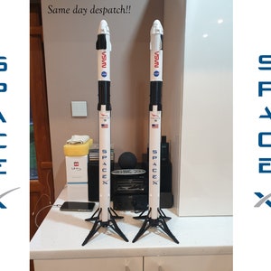 NOUVEAU SpaceX Falcon 9 avec Crew Dragon Capsule 1:76 84cm/33 pouces | Décalcomanies incluses/appliquées | Modèle d&#39;affichage de réplique de cadeau | Rapide et Meilleur Prix!