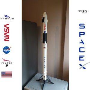 SpaceX Falke 9 Block 5 mit Drachenkapsel - Maßstab 1:76 84cm/33inch groß Top Qualität zum besten Preis!