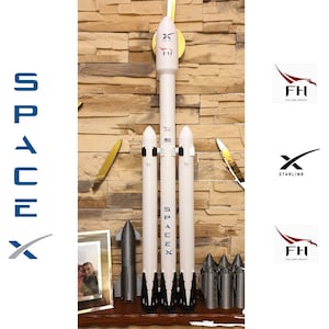 SpaceX Falcon Heavy 1:76 scale 84cm/33inch tall. Free Starship 1/200 scale with every order. Fast despatch and best price on Etsy!