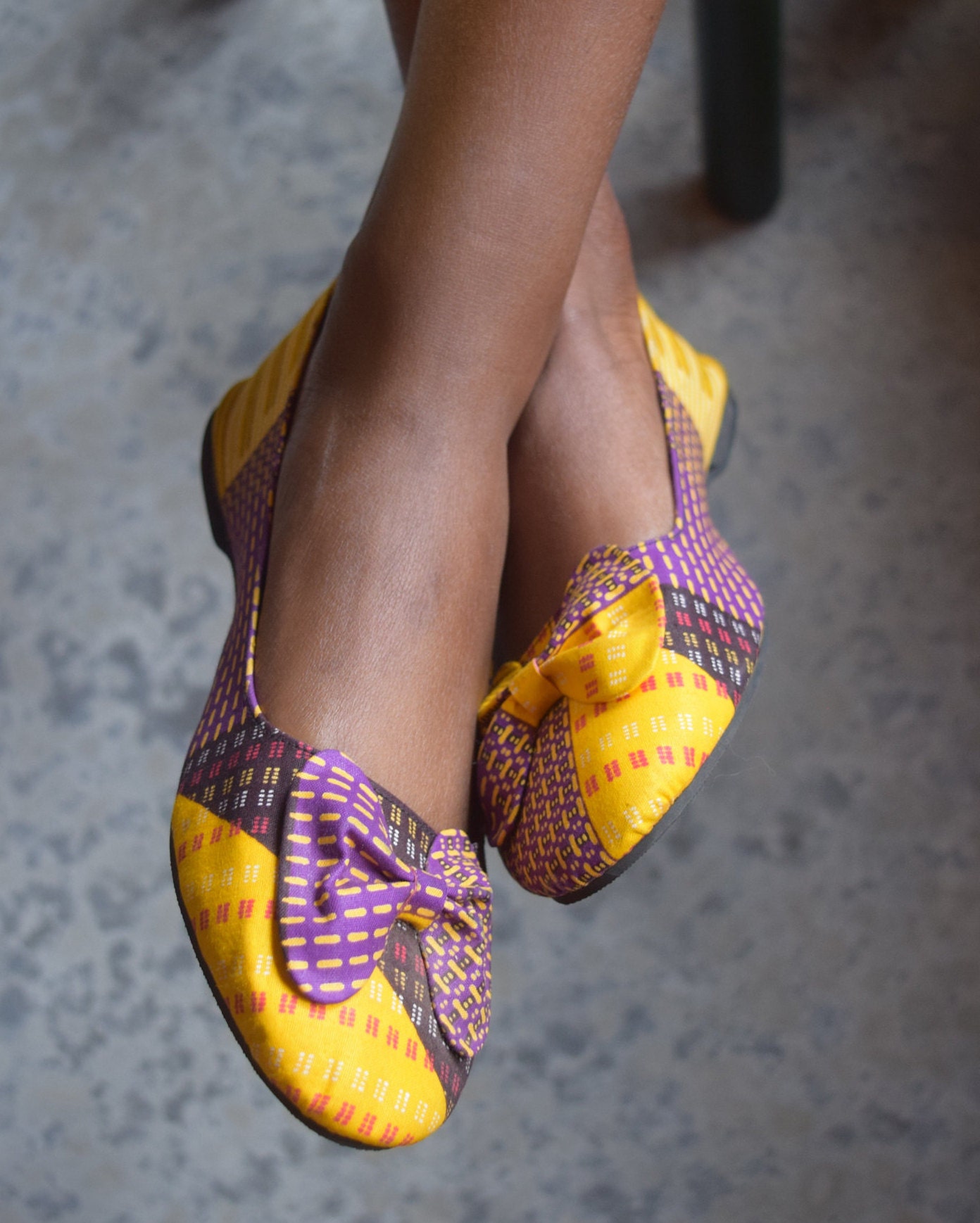 Ankara Print Shoes African Print Shoes Handmade Ballerina | Etsy