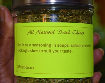 Home Grow Chives Organic Dried Chives All Natural Chives Seasoning 40 Grams Organic Chives.