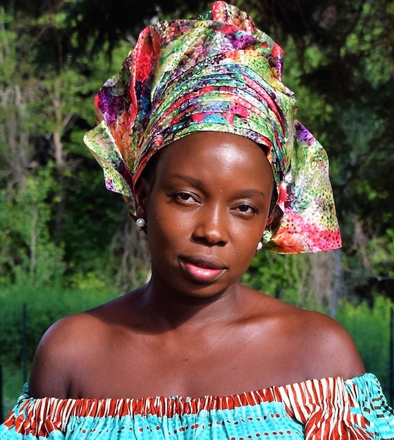 African Women Headdress Handmade 