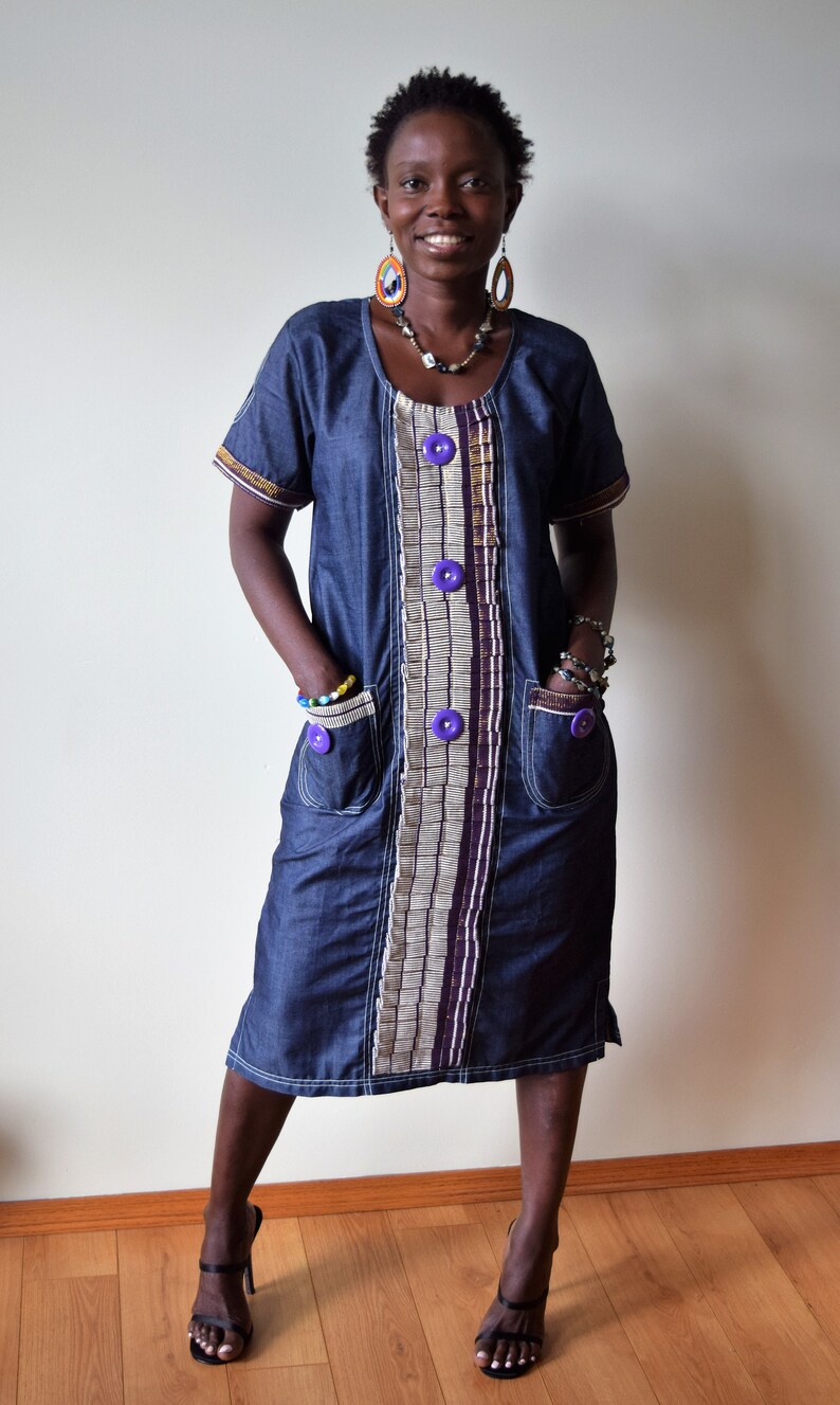 Denim Dress Woman Denim Country Dress 
