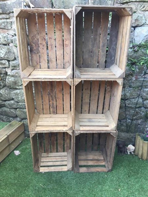 NEW Fashion Wooden crates fruit boxes with False Bottom Solid Sturdy Wine Boxes