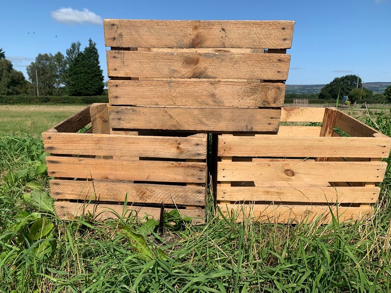 Beautiful Wooden Crates Storage Box Fruit Crates Box Shabby Etsy UK