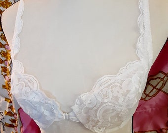 Vintage Victoria&#39;s Secret Lace Bra Gold Label 1990s Underwire  Second Skin Sissy
