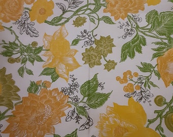 Vintage Bold Floral Bright Yellow Green By Hero Scotchgard