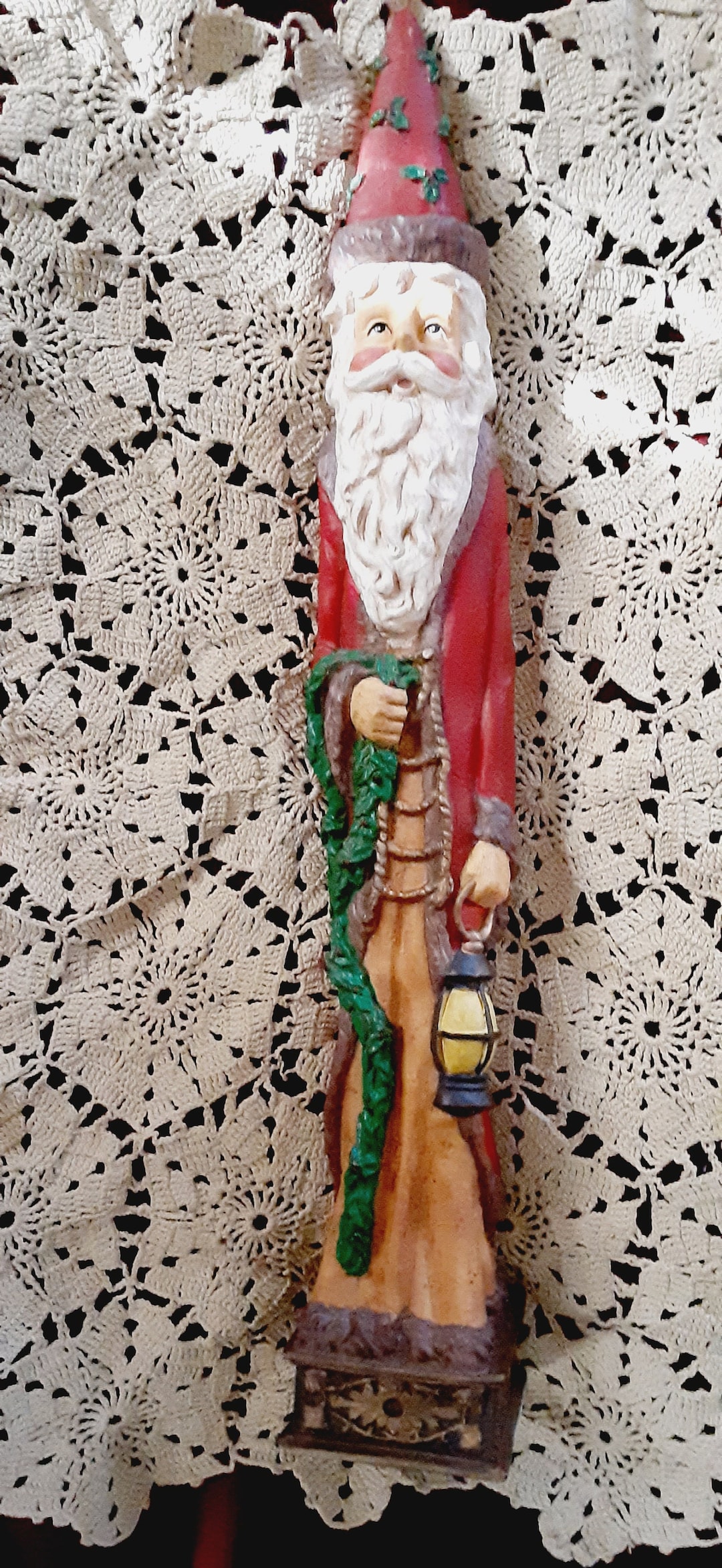 Vintage Santa Old World Statue Resin Extra Large Holiday Christmas Home