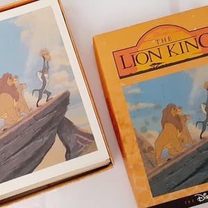 Vintage The Lion King Disney Store briefpapier set blanco notitiekaarten VS zoals deze is, onvolledige set