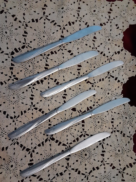 Vintage Oneida Community Twin Star Knives Replacement Flatware MCM Mid Century Atomic