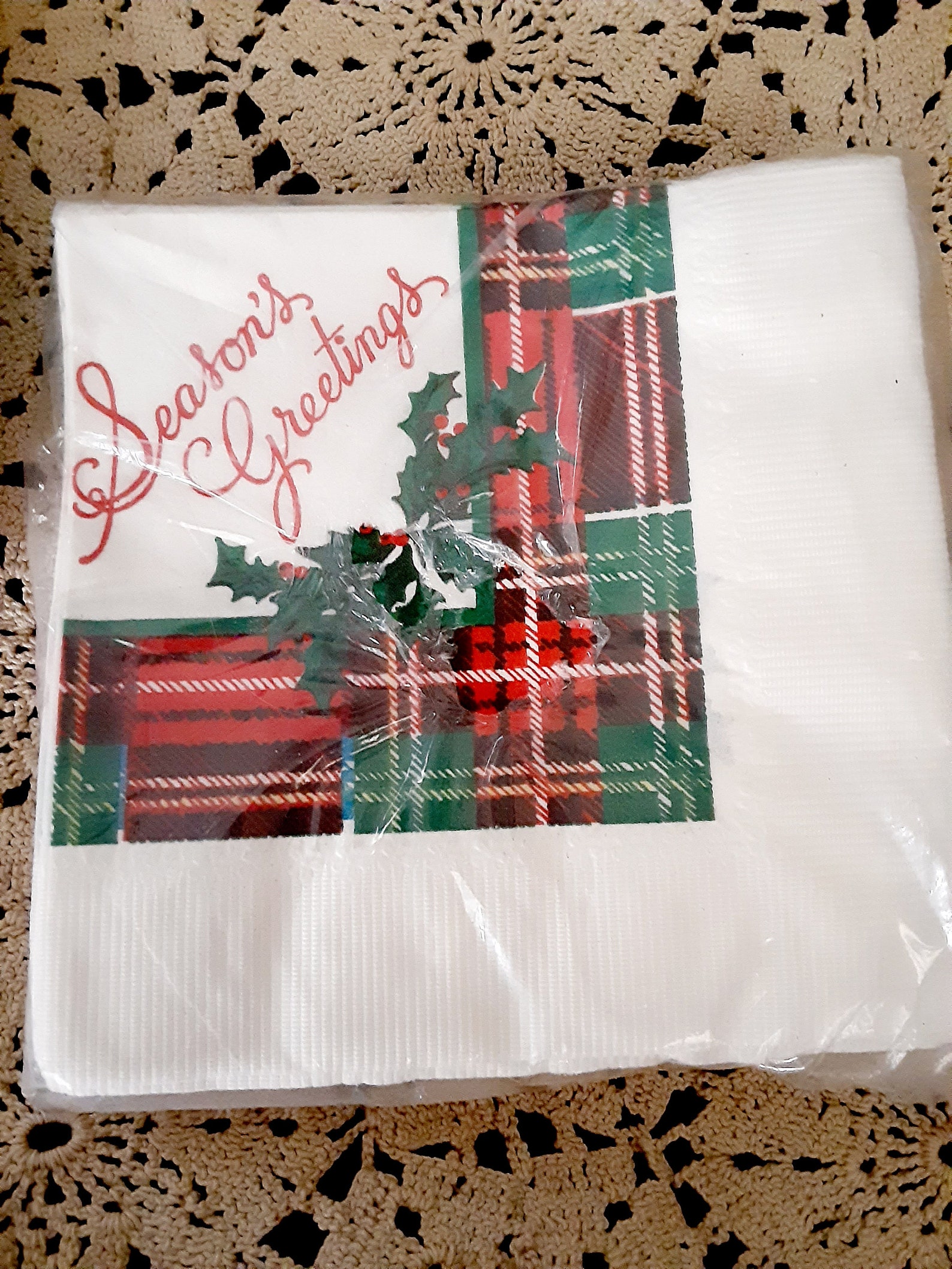 Vintage Hallmark Christmas Napkins Beverage Party Holiday Etsy