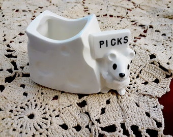 Vintage Schmid Mouse Toothpick Holder Japan New