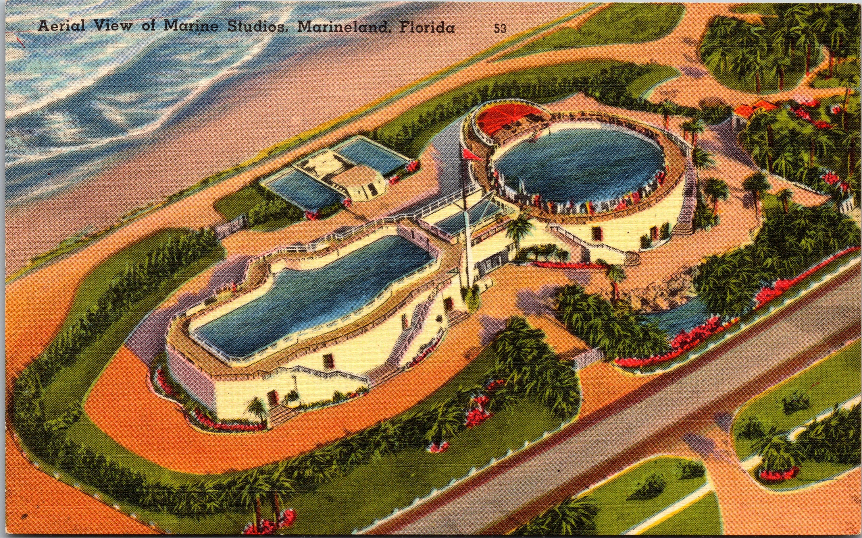 Marineland Florida Aerial View of Marine Studios Oceanarium Etsy