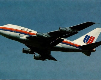 United Airlines Boeing 747SP-21 Airplane Postcard