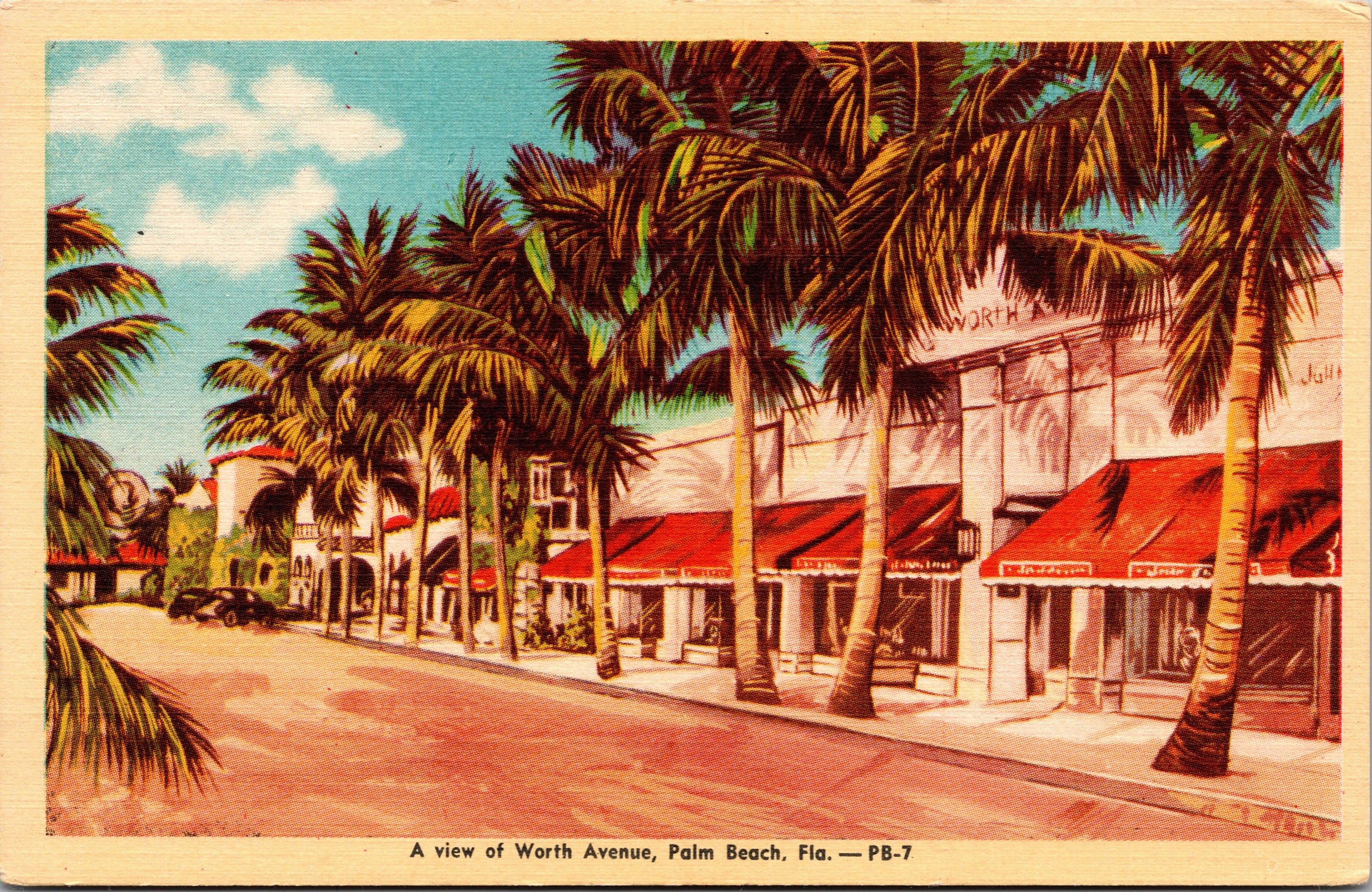 1.Street View - Limestone and Palm Tree Entrance - Worth Ave