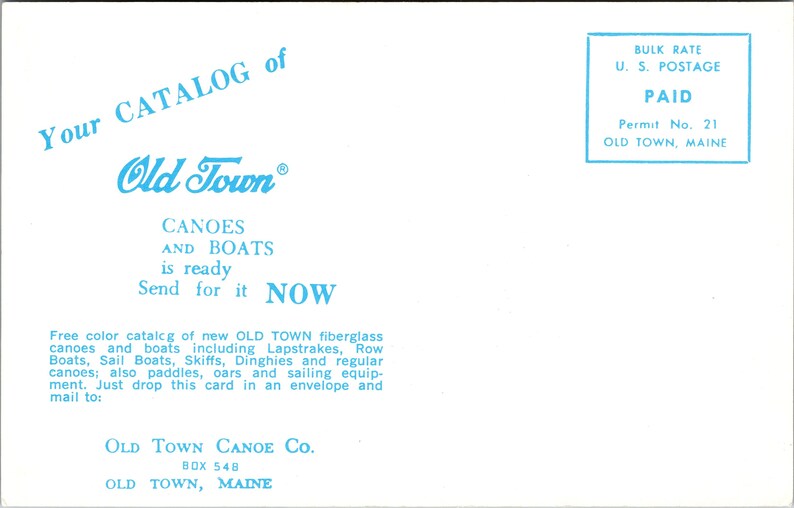 Old Town Maine ME Old Town Canoe Co Canoes and Boats Multiview Etsy