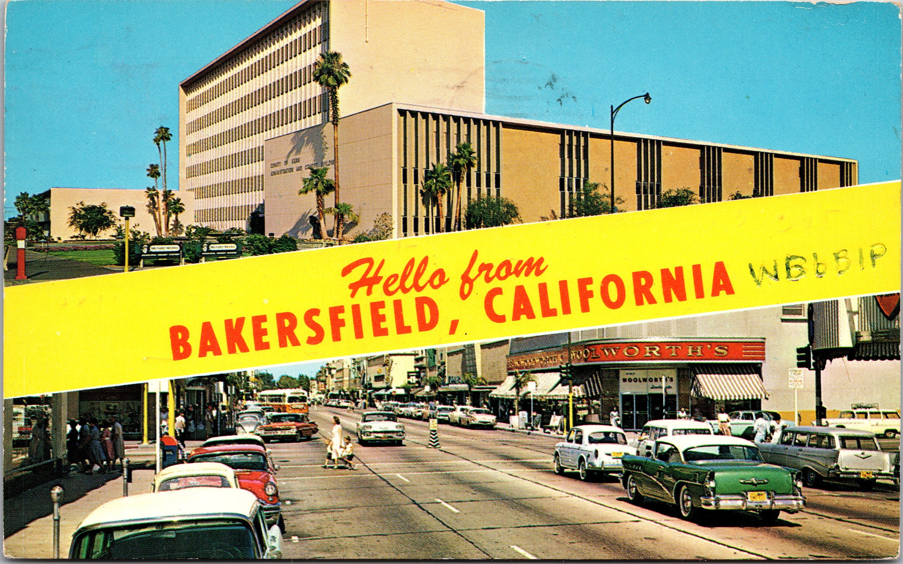 Bakersfield California CA Street View Classic Cars Yellow