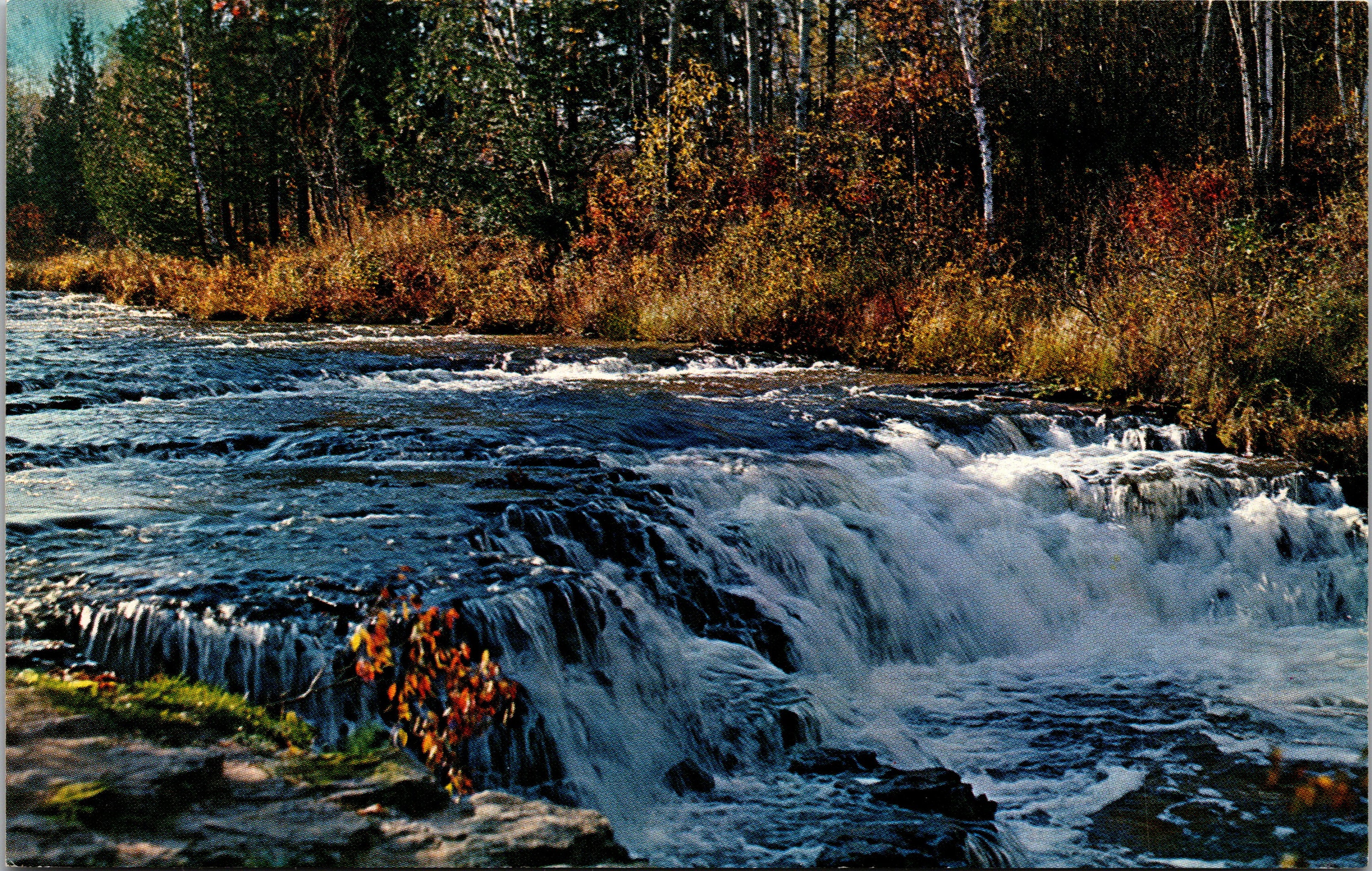 Onaway Michigan MI Ocqueoc Falls Postcard Porn Pic Hd