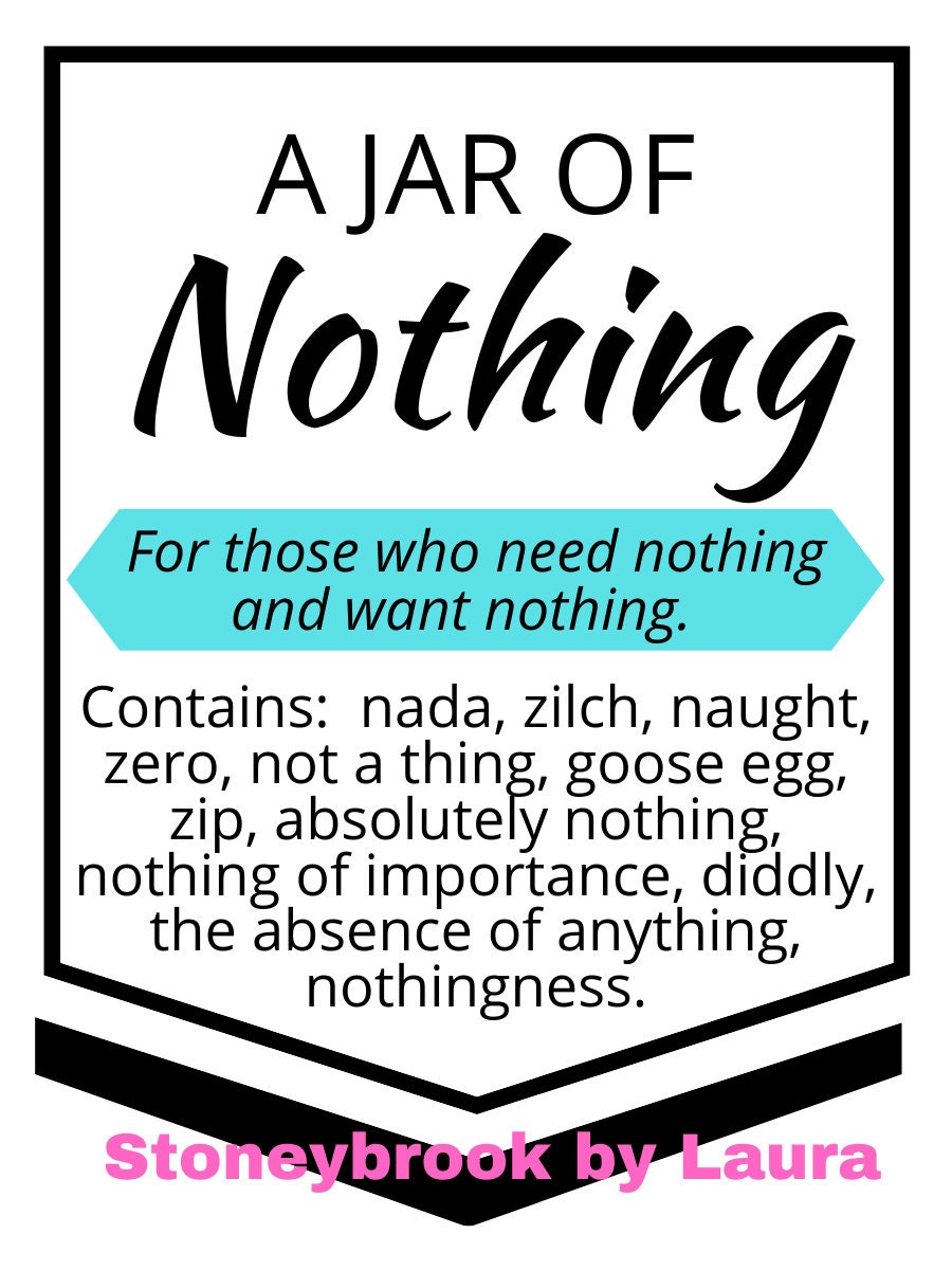 Instant DIGITAL Download for A Jar of Nothing - Etsy