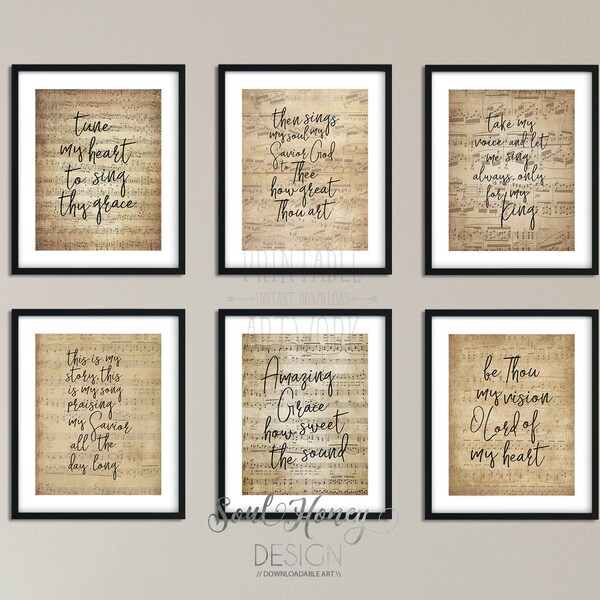 Hymn Sheet Wall Art - Etsy