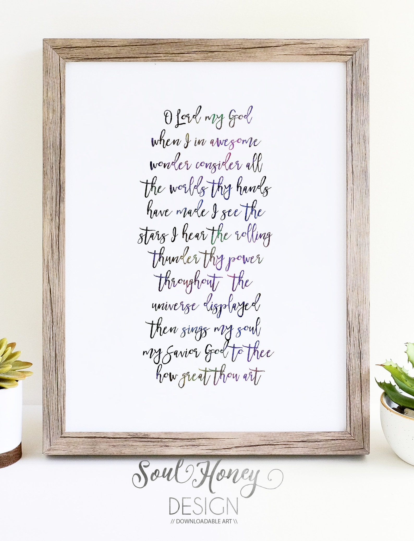 Then sings my soul my savior god to thee how great thou art etsy
