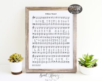 O Holy Night Printable Vintage Christmas Hymn Carol Sheet Music - Etsy