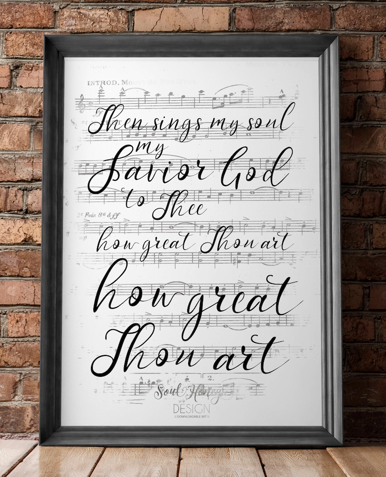 Then sings my soul my savior god to thee how great thou art etsy