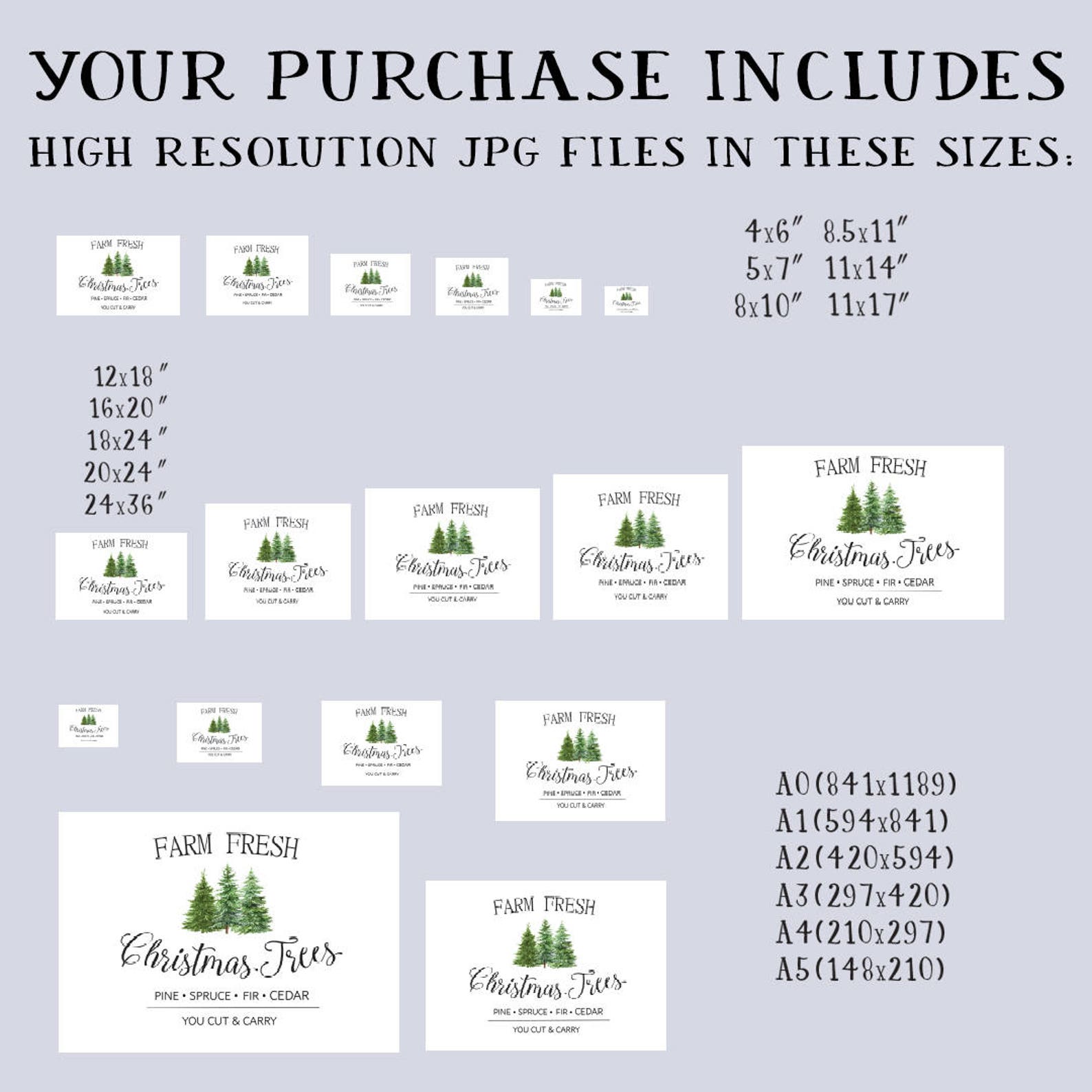 Downloadable Prints Farm Fresh Christmas Trees Print Christmas Tree ...
