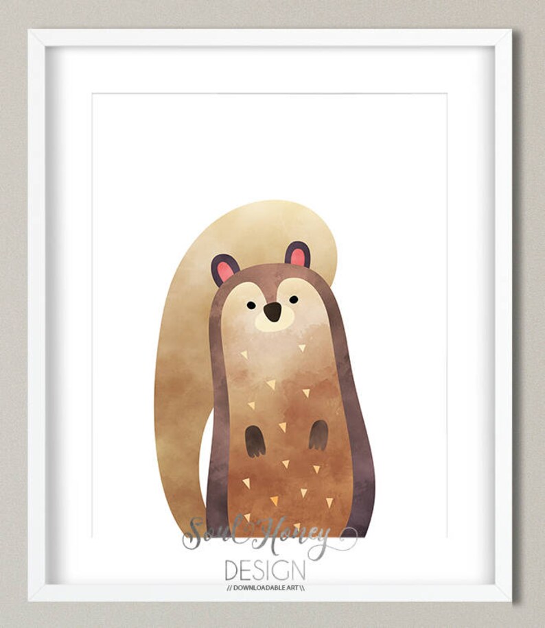 Downloadable Prints Set of 8 Watercolor Woodland Animals - Etsy