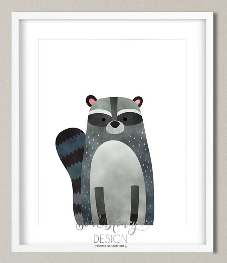 Downloadable Prints Set of 8 Watercolor Woodland Animals - Etsy