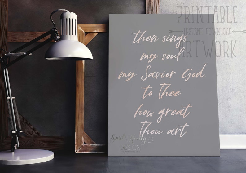 Then sings my soul my savior god to thee how great thou art etsy