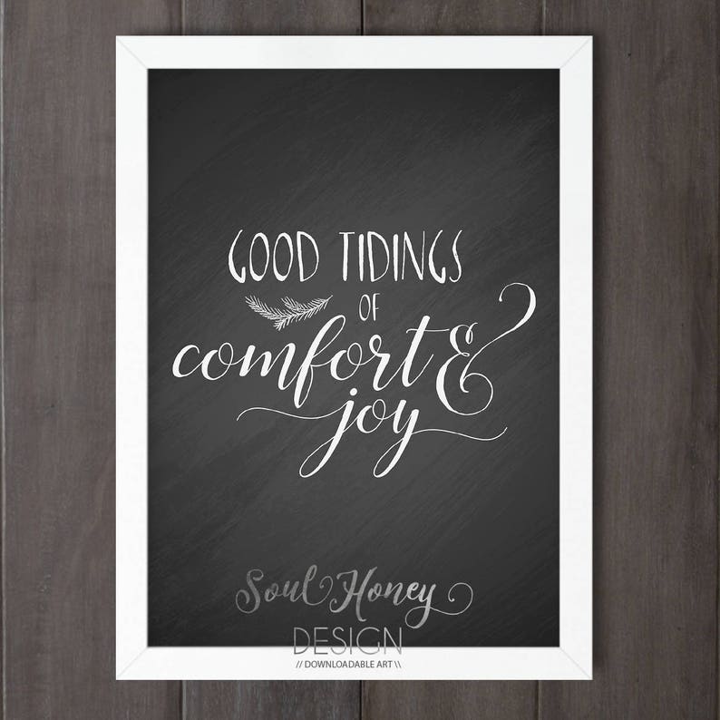 Downloadable Prints Good Tidings of Comfort and Joy | Etsy