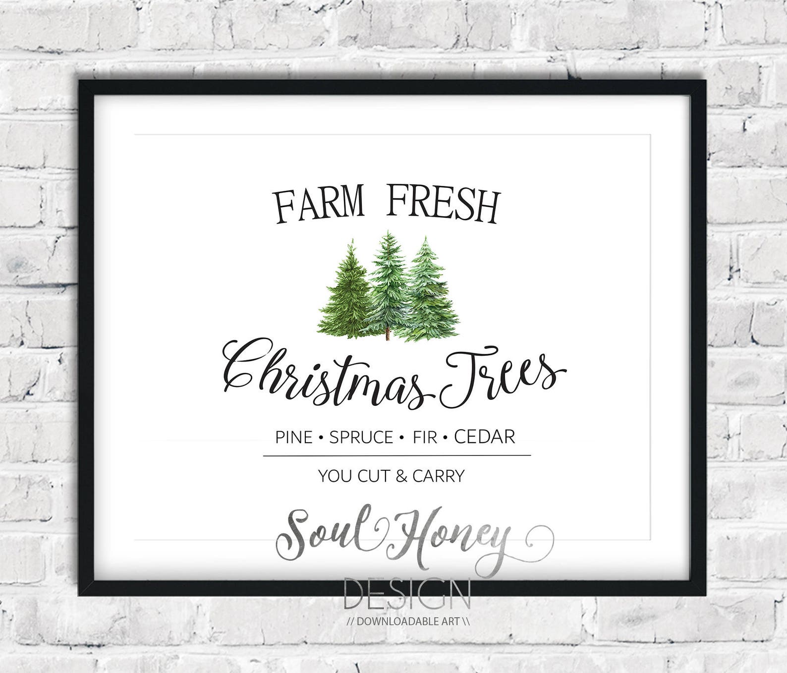 Downloadable Prints Farm Fresh Christmas Trees Print Christmas Tree ...