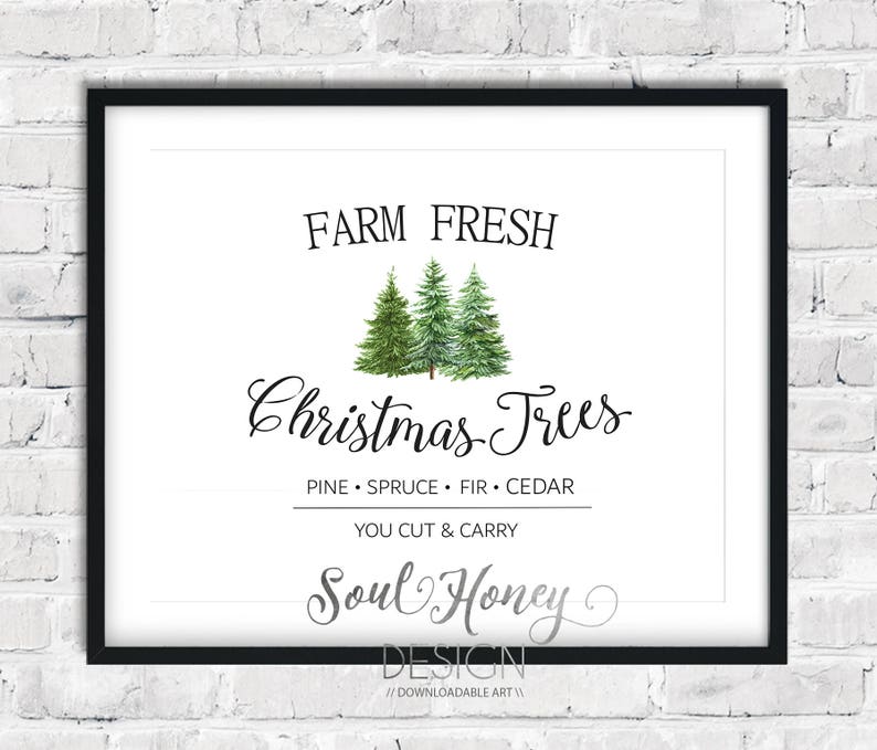Downloadable Prints Farm Fresh Christmas Trees Print Christmas Tree ...