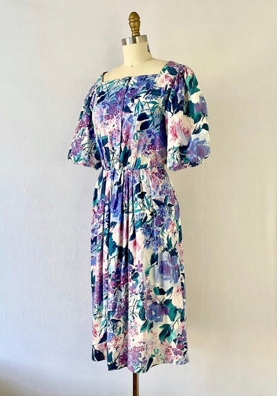 1980s Vintage Floral Dress by Willi of California - image 3