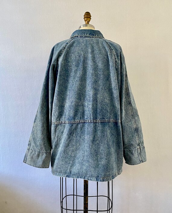 ca. 1970s-80s Denim Jacket with Plaid Flannel Lin… - image 9
