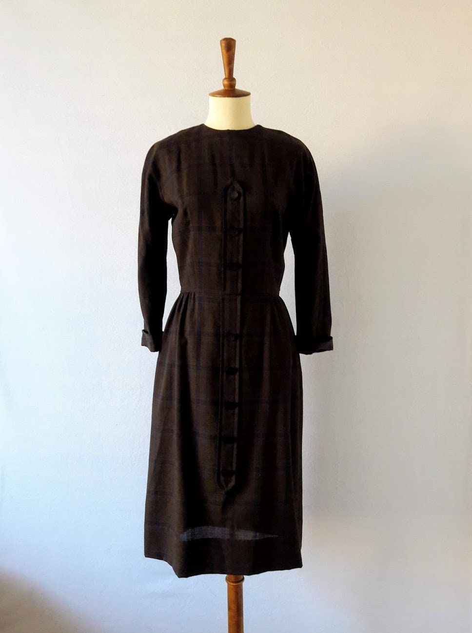 blue and brown plaid dress THE MIDDLE DAUGHTER FW25 TAKE ON A NEW MEANING DRESS BLUE MOON CHECK main image 1